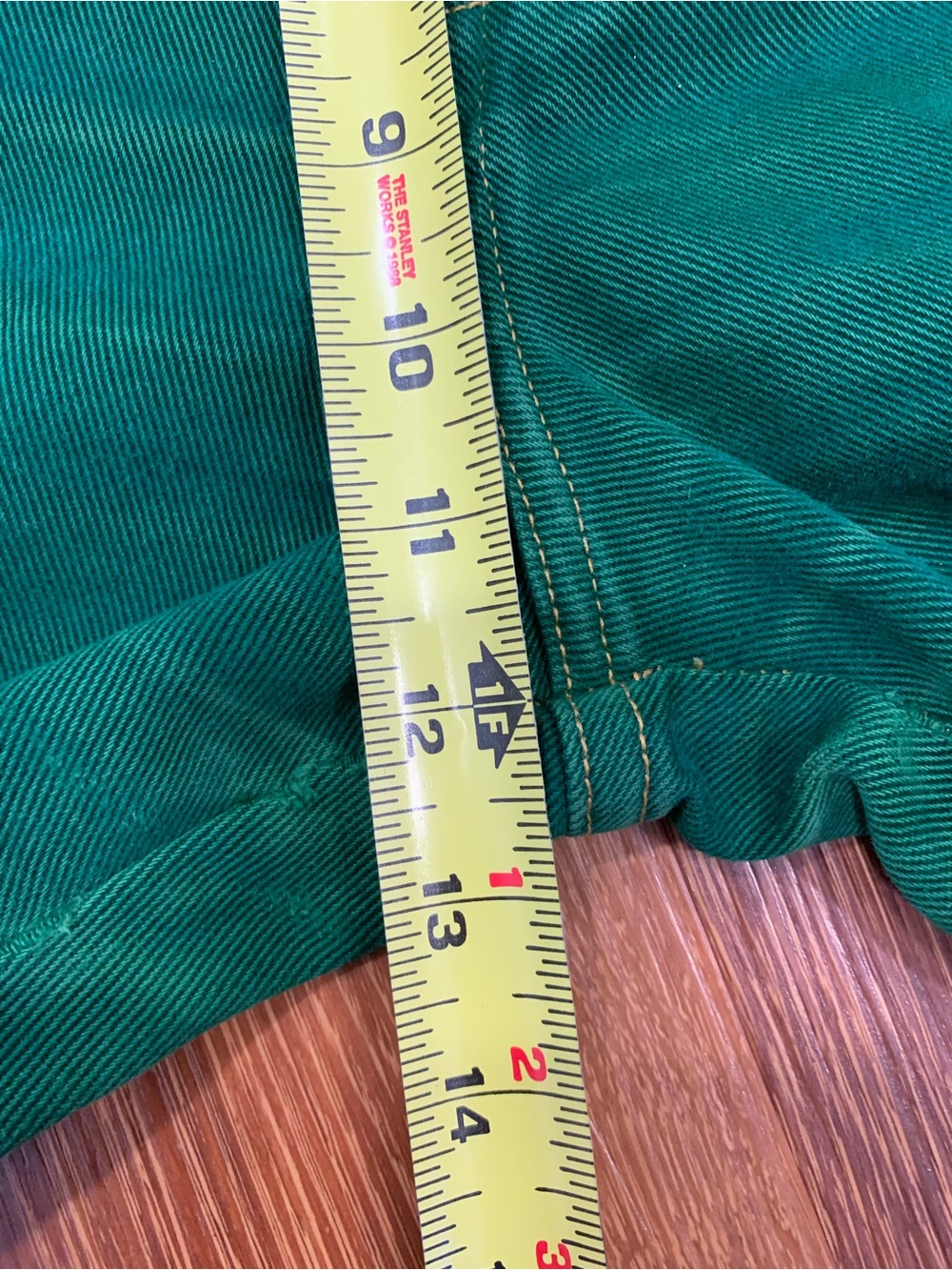 VTG Green Armani Jeans Women’s Size 8 Retro 1980s 1990s Made in USA 100% Cotton - Picture 9 of 14